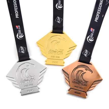 Medalhas personalizadas de ouro, prata e bronze do Grand Slam