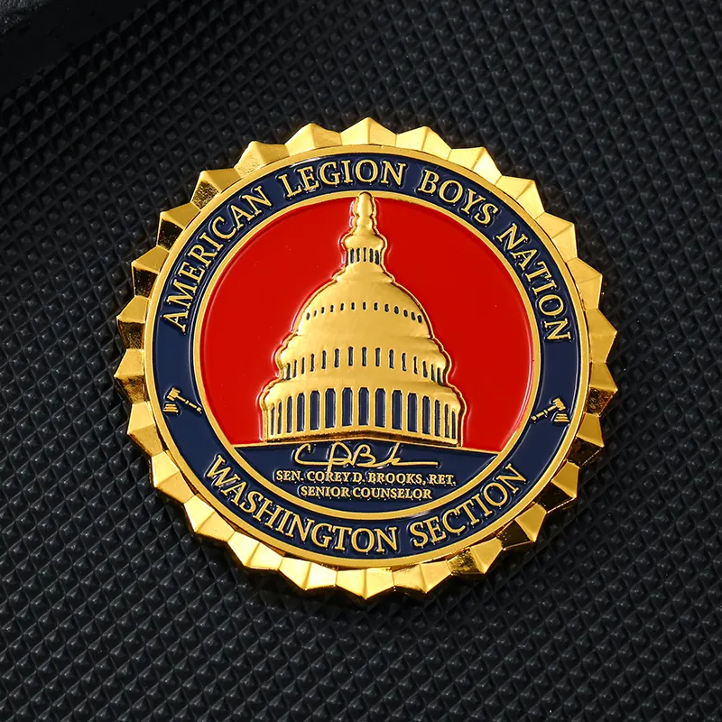 Moedas de desafio de metal personalizadas da American Legion Boys Nation
