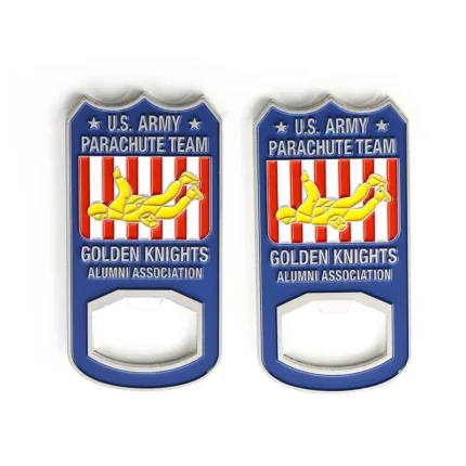 Abridor de garrafas de metal personalizado da equipe de paraquedistas do Exército dos EUA, Golden Knights