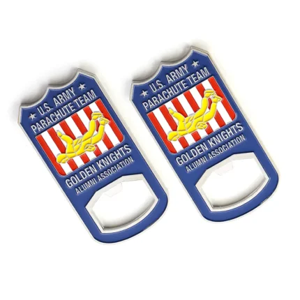 Abridor de garrafas de metal personalizado da equipe de paraquedistas do Exército dos EUA, Golden Knights