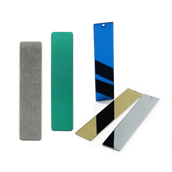 Marcapáginas metálicos de acero inoxidable multicolor personalizados