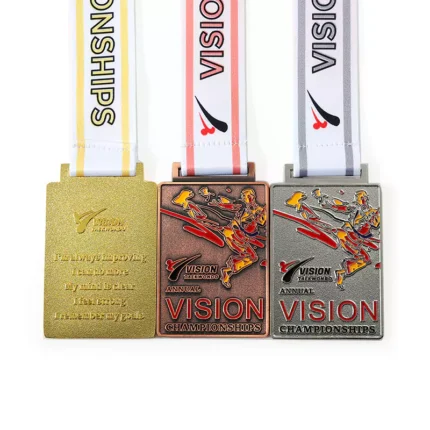 Square taekwondo medal