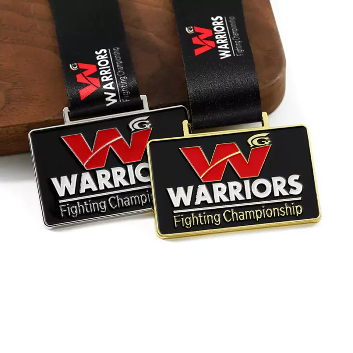 Boxing Battle Soft Enamel Square Medal