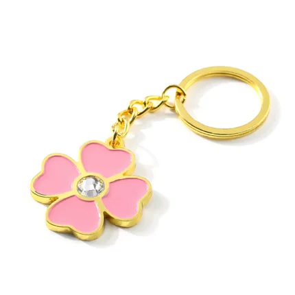 Chaveiro de diamante banhado a ouro Chaveiro de Anime