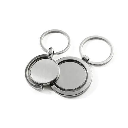 Ready to Ship Full Frame Half Frame Blank Spinning Keychain (chaveiro giratório em branco com moldura completa e meia moldura)