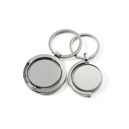 Ready to Ship Full Frame Half Frame Blank Spinning Keychain (chaveiro giratório em branco com moldura completa e meia moldura)