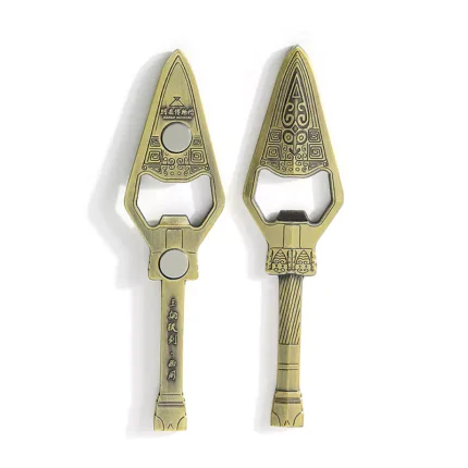 Magnete apribottiglie per frigorifero in bronzo verde