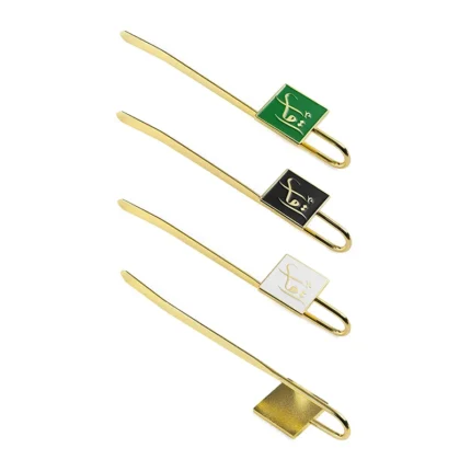 3151-4-Singolo lato testo vernice cotta imitazione oro segnalibro Ruyi