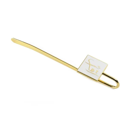 3151-7-Segnalibro Ruyi monofacciale con testo in vernice cotta ad imitazione dell'oro