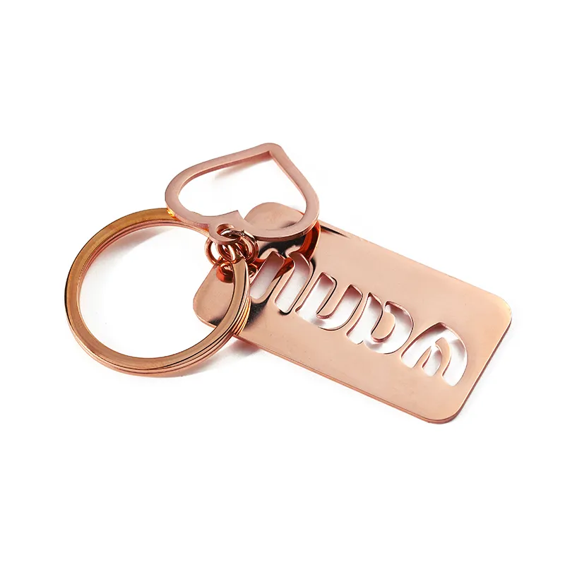 2359-4-Stainless steel rose gold keychain